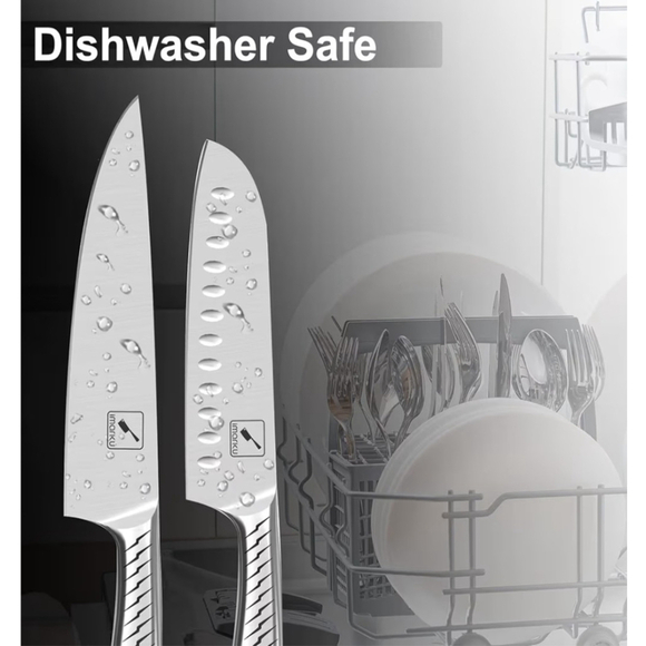 14PCS Knife Set with block, Knife Set with Built-in Sharpener, Knife Set - Picture 7 of 8